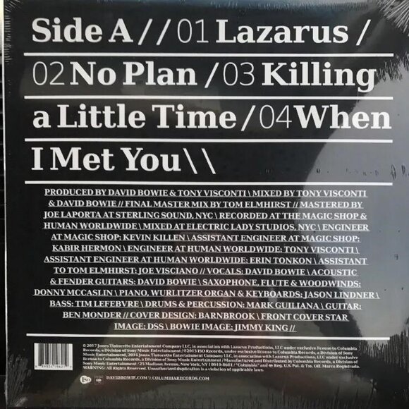 David Bowie No Plan EP ~ 12" Vinyl ~ RSD 2017 ~ Numb/Ltd Ed Color ~ New/Sealed! - Picture 2 of 2